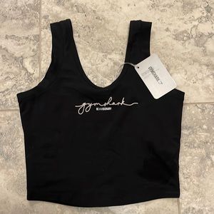 Gymshark signature cropped Vest-Black - small